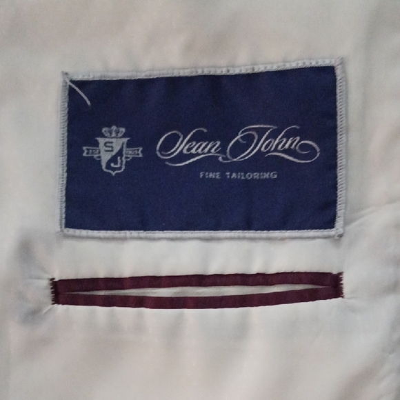 Sean John Cream Sport Coat Lightweight Tailored, 44R - Picture 2 of 9